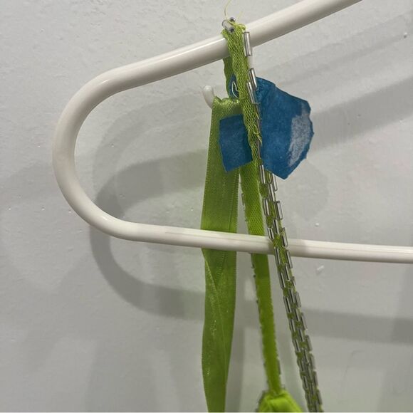 NWT Mac Duggal 10983 Neon Green Beaded Sleeveless Slip Mini Dress 8 - Picture 10 of 10